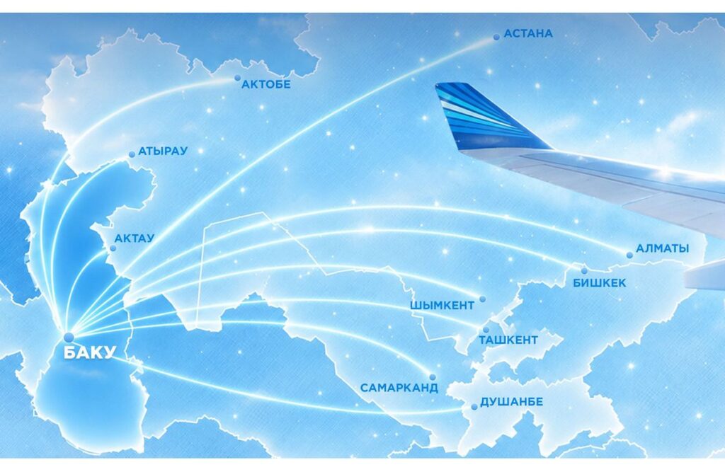 Пассажиропоток азербайджанской авиакомпании AZAL в Центральную Азию вырос на 35%