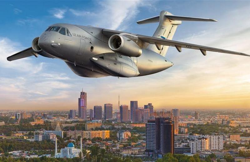 Embraer C-390 military transport in the Uzbekistan Air Force livery