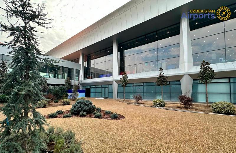 Relax zone at Tashkent airport in Uzbekistan
