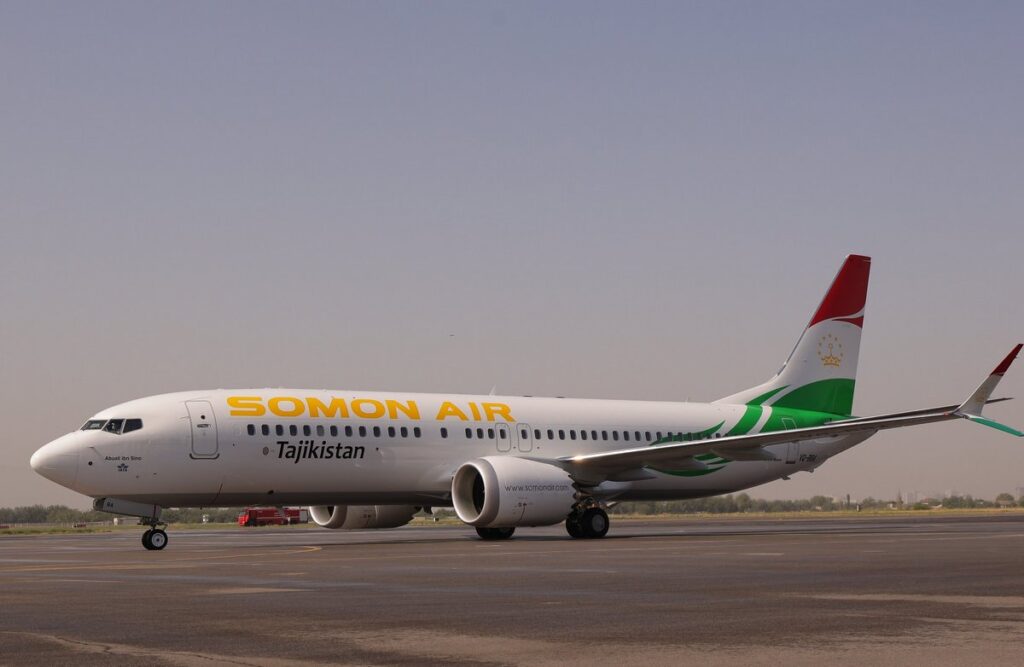Tajikistan's Somon Air first Boeing 737MAX-8 jet